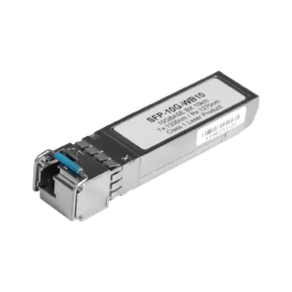 10G Fiber SFP+ Transceiver WDM-B, Single Mode 10Km / LC / TX:1330nm RX:1270nm, 0 to 70C